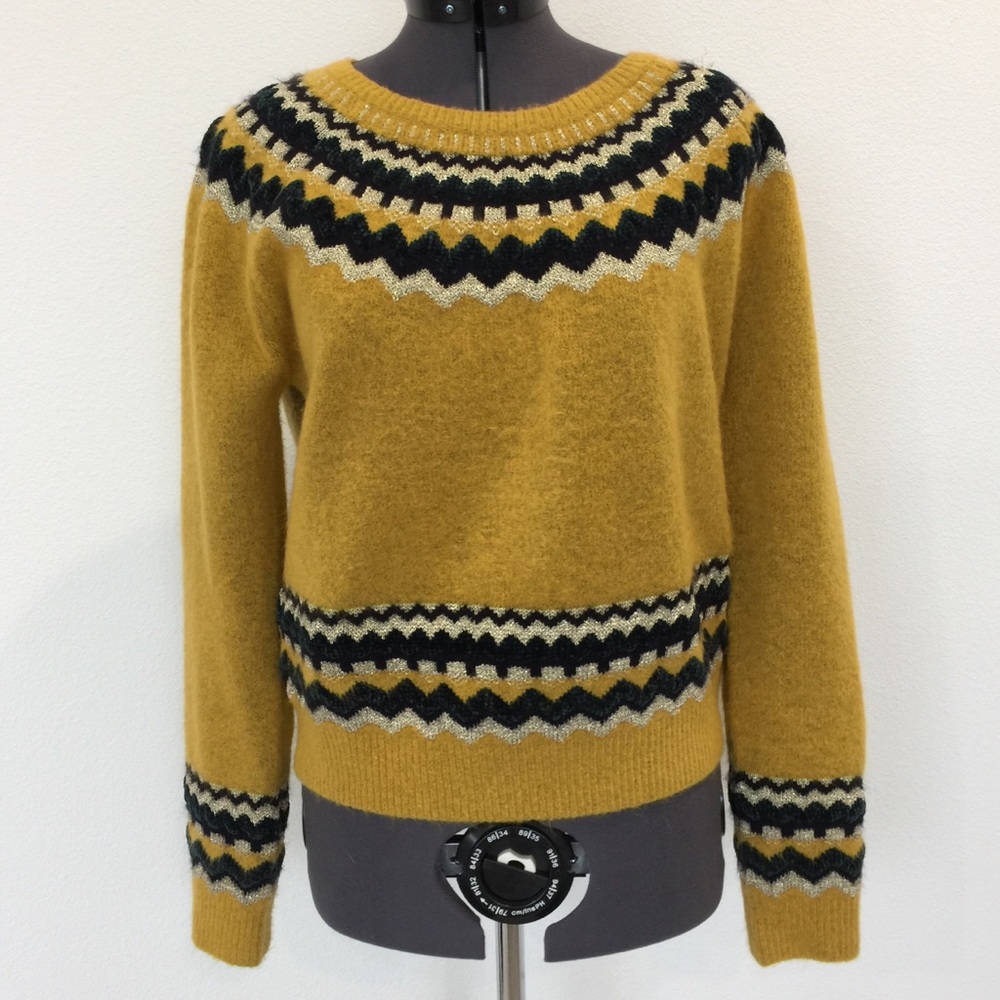 Zara knit chevron box sweater like new!